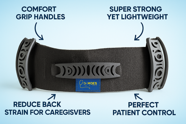 "Premium DUAL TRANSFER™ Gait Belts" (Black)